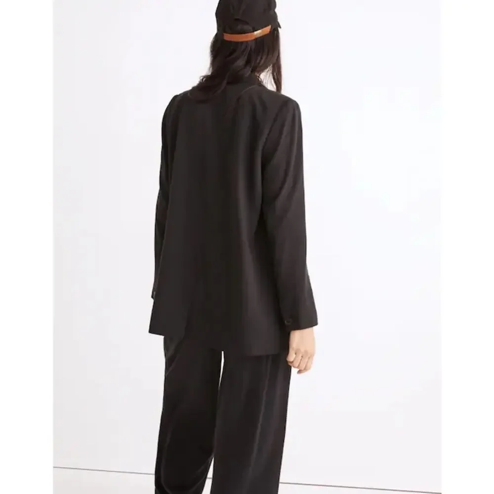 Madewell XS Drapeweave Caldwell Double-Breasted Blazer Academia Contemporary